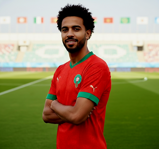 Maillot Domicile Officiel du Maroc – CAN 2025 (Réplica/Fan)