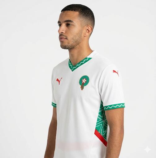 Maillot Extérieur Officiel du Maroc – CAN 2025 (Réplica/Fan) Main Image